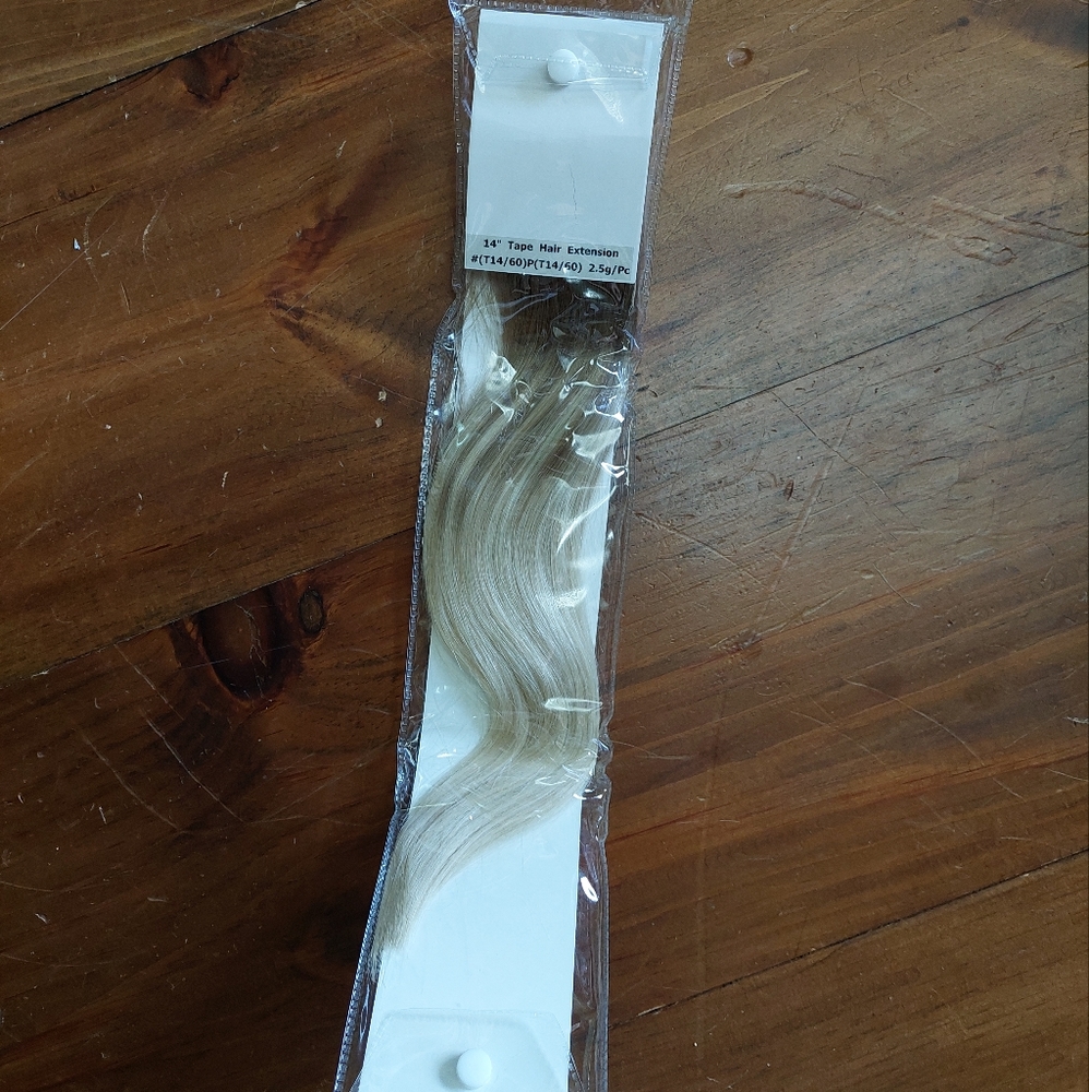 14" Remy Ash to Platinum Blonde Balyage Tape Extensions